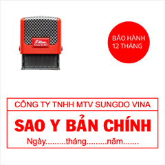 Con dấu sao y bản chính có tên công ty và ngày tháng năm