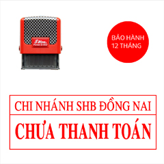 Khắc con dấu chưa thanh toán 2 dòng