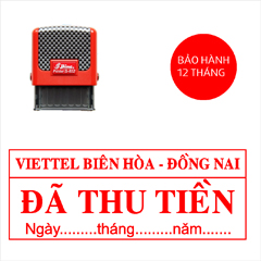 Khắc con dấu đã thu tiền có tên công ty và ngày tháng năm