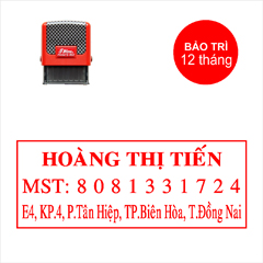 Khắc con dấu mã số thuế hộ cá thể 3 dòng