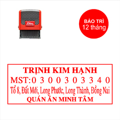 Khắc con dấu mã số thuế hộ cá thể 4 dòng