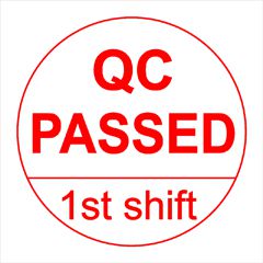 Khắc con dấu tròn QC Pass không có ngày tháng năm