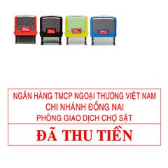 Khắc dấu đã thu tiền trong Ngân Hàng